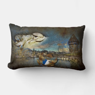 Rectangle LUZERN Vintage Grunge - Coussin