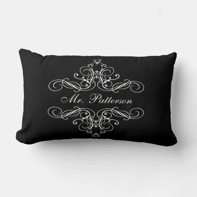 Rectangle M. Personalized His et son coussin de lit de (Recto)