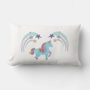 Rectangle Magique Unicorn Star Print Lumbar Coussin