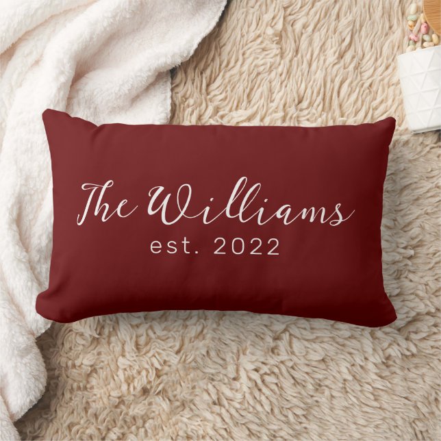 Rectangle Mariage Bourgogne, nuptiale, Coussin cadeau Fiança (Couverture)