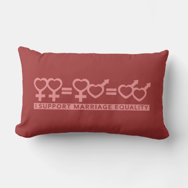 Rectangle Mariage Égalité / One Love coussin personnalisé (Recto)