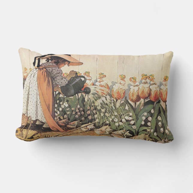 Rectangle Mary, Mary, Assez Contraire Nursery Rhyme Coussin (Recto)