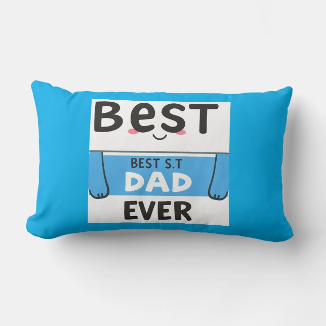 Rectangle Meilleur papa Jamais Lumberjack Coussin - Rustic P (Recto)
