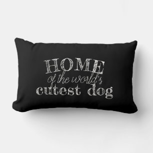 Rectangle mignon chien citation typographie coussin humour