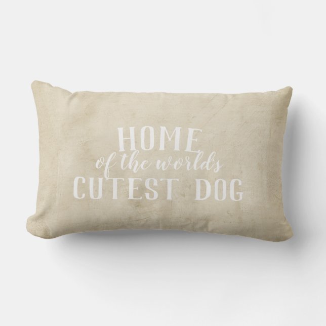Rectangle mignonne citation chien coussin animal humour typo (Recto)