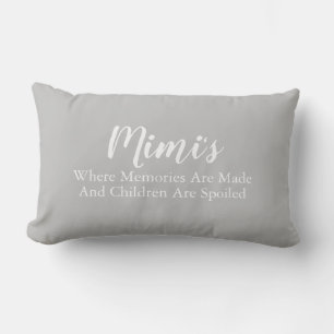 Rectangle Mimi's Home Memories Grand-parent Lumbar Coussin
