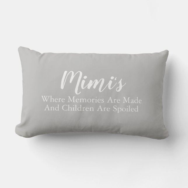 Rectangle Mimi's Home Memories Grand-parent Lumbar Coussin (Recto)