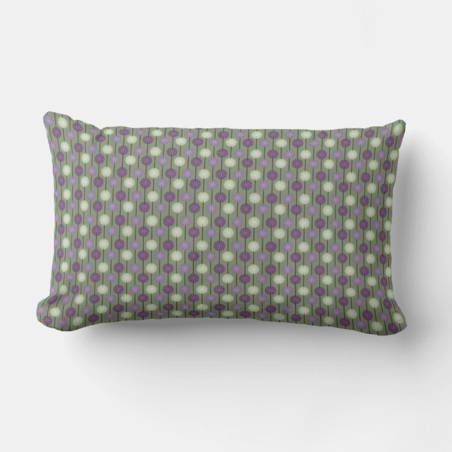 Rectangle Minuscule Alliums Coussin à motifs floraux (Recto)