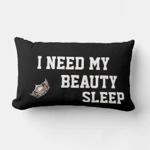 Rectangle Miss America style Crown Need My Sleep Coussin