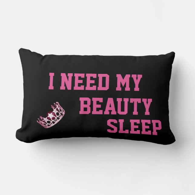 Rectangle Miss USA America style Crown Need My Sleep Coussin (Recto)