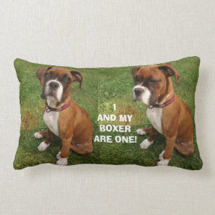 Rectangle MON CHIEN BOXER, MOI, EST UN coussin