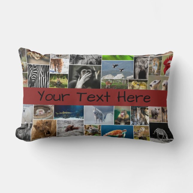 Rectangle Mon Coussin de Lancer Royaume Animal (Recto)