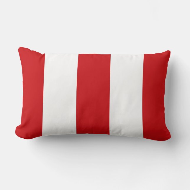 Rectangle Moteur de feu rouge et blanc Coussin de bande cade (Recto)