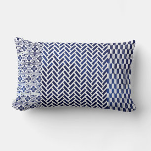 Rectangle Motif Lumbar Coussin japonais