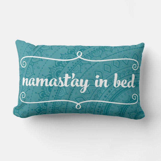 Rectangle Namaste Mandala Funny Citation Coussin PERSONNALIS (Recto)