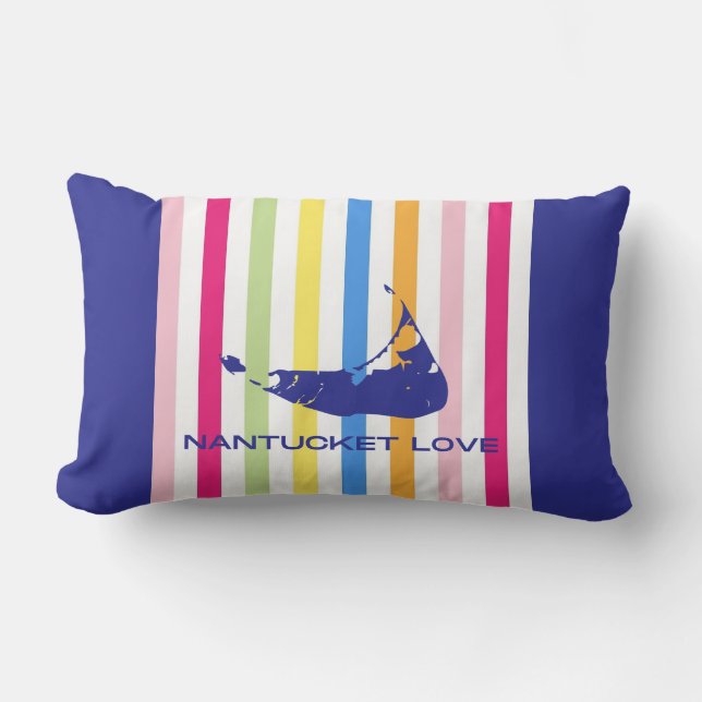 Rectangle Nantucket Love Lumbar Coussin (Recto)