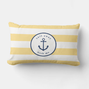 Rectangle Nautical rayé s'envole avec moi coussin