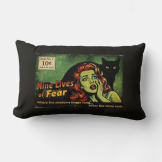 Rectangle Neuf Vies de Peur – Numéro 1 Coussin Rétro Horreur