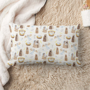 Rectangle Noël Nuit Sainte Lumbar Coussin religieux