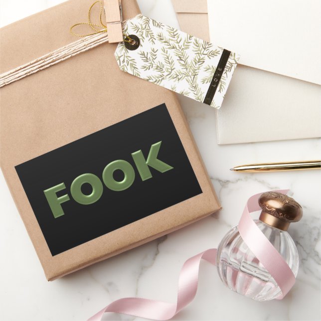 Rectangle noir pâle gros autocollants (Cadeaux)