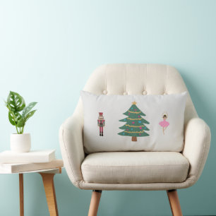 Rectangle Noisette Ballet Peinture de Noël Lumbar Coussin