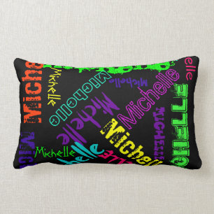 Rectangle Nom Coussin de collage en couleurs électriques lu
