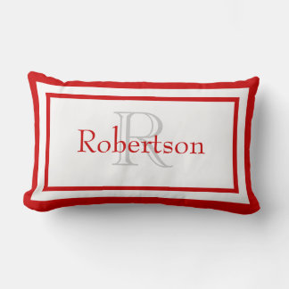 Rectangle Nom de Coussin de conservation du nom de monogramm
