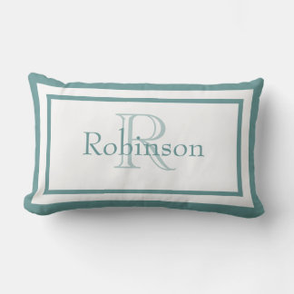 Rectangle Nom du Coussin de conservation du nom du monogramm