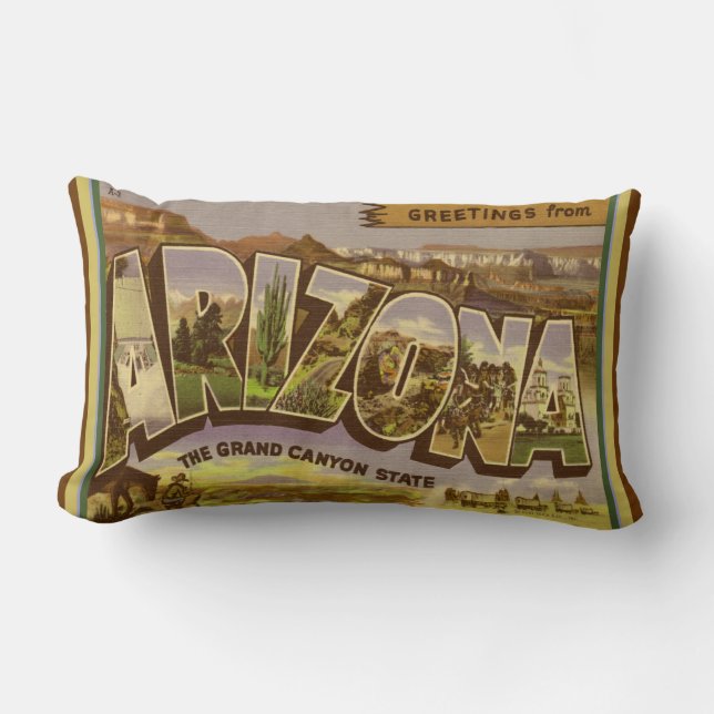 Rectangle Nostalgique Arizona Lumbar Coussin (Recto)