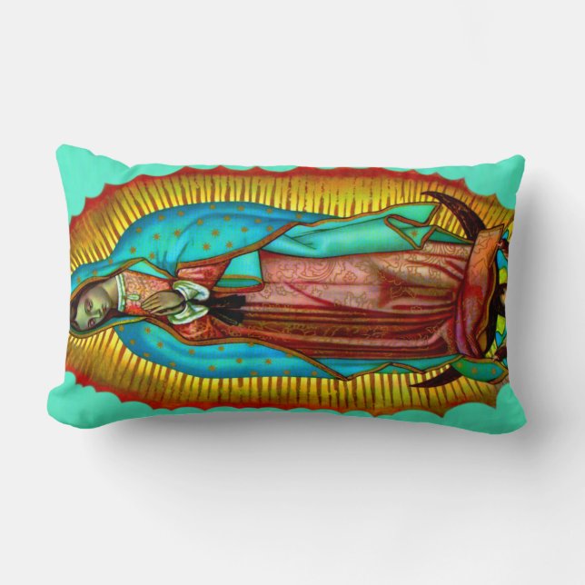Rectangle Notre-Dame de Guadalupe Coussin de prière (Recto)