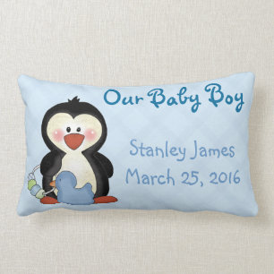 Rectangle Nouveau coussin de bébé de pingouin