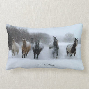 Rectangle Nouveau coussin de cheval de traînées de flamme