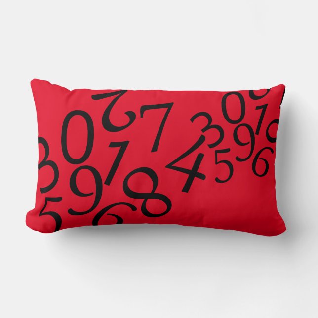 Rectangle Numéros Math Abstrait Art Motif Coussin Cushion (Recto)
