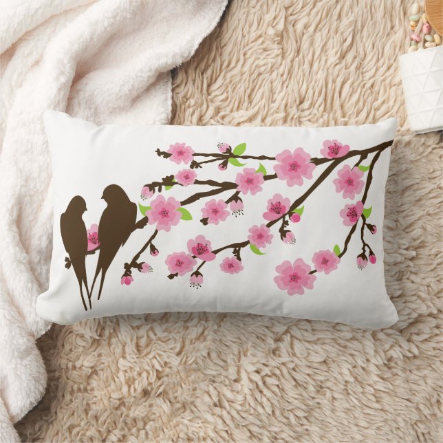 Rectangle Oiseaux sur un Coussin Lumbar de la branche de la  (Couverture)