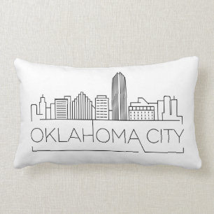 Rectangle Oklahoma City Skyline Lumbar Coussin