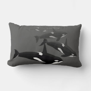Rectangle Orca Baleine Coussin Tueur Baleine Art Jeter Oreil