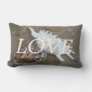 Rectangle OVE coquillages sur la plage inspiration coussin
