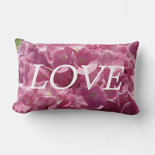 Rectangle OVE rose hydrangea coussin d'inspiration (Recto)