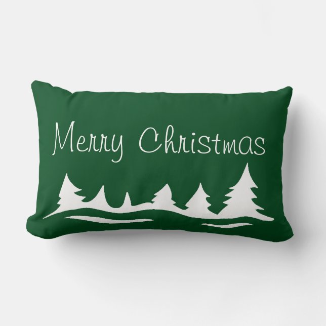 Rectangle Paix de Joyeux Noël sur le coussin de vacances de (Recto)