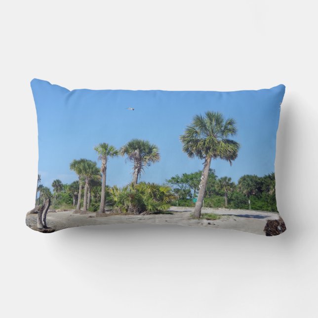 Rectangle Palm Trees lumbar coussin (Recto)