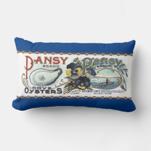 Rectangle Pansy Oysters Lumbar Coussin