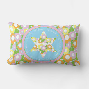 Rectangle Pâque Lumbar Coussin "Floral Sweet Passover"