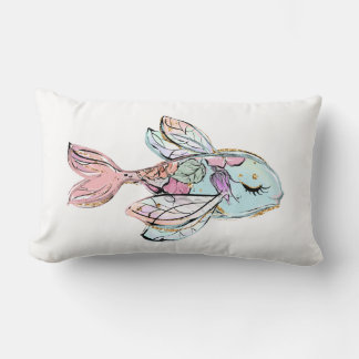 Rectangle Pêche à poissons tropicaux et Coussin bleu