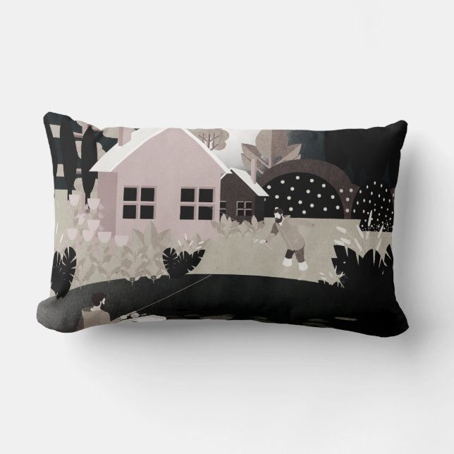 Rectangle Pêcheurs Lumbar Coussin (Recto)