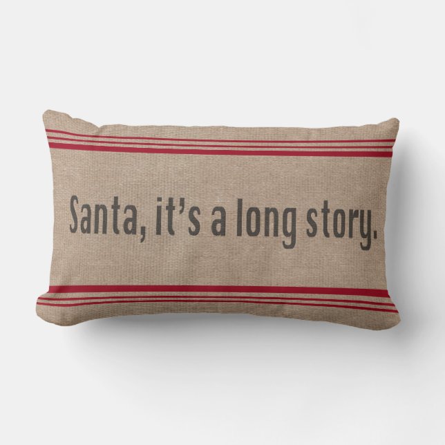 Rectangle Père Noël, c'est un long coussin d'histoire (Recto)