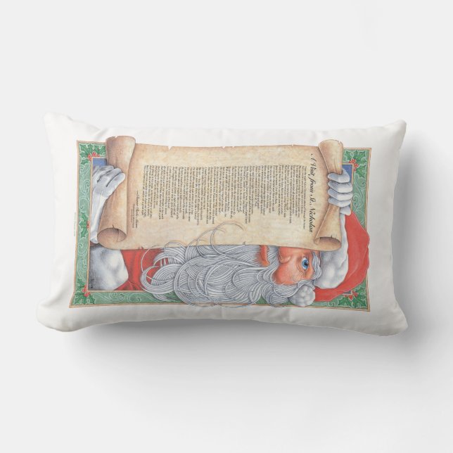 Rectangle Père Noël Lumbar Coussin (Recto)