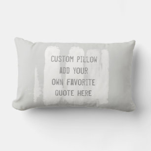 Rectangle personnalisé ajouter votre devis coussin gris et b