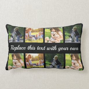 Rectangle Personnaliser le collage photo et le coussin lumba