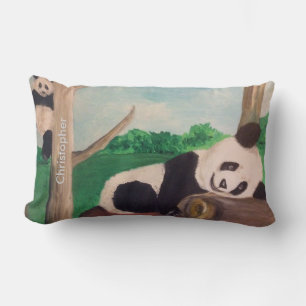 Rectangle Personnaliser Panda Bear Kids Coussin cadeau