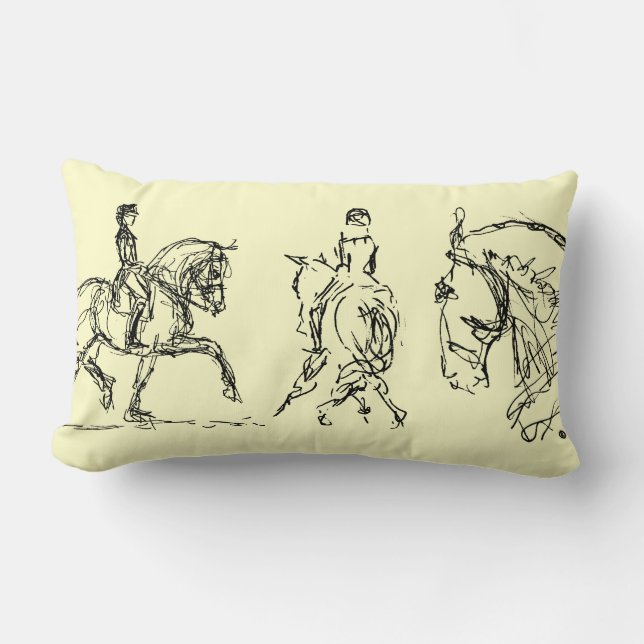 Rectangle Petit Coussin de Dressage Horse (Recto)